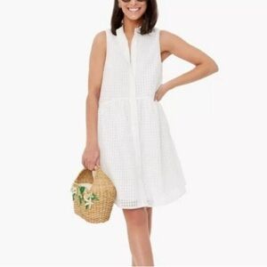 Tuckernuck White Burnout Sleeveless Royal
Shirt Dress